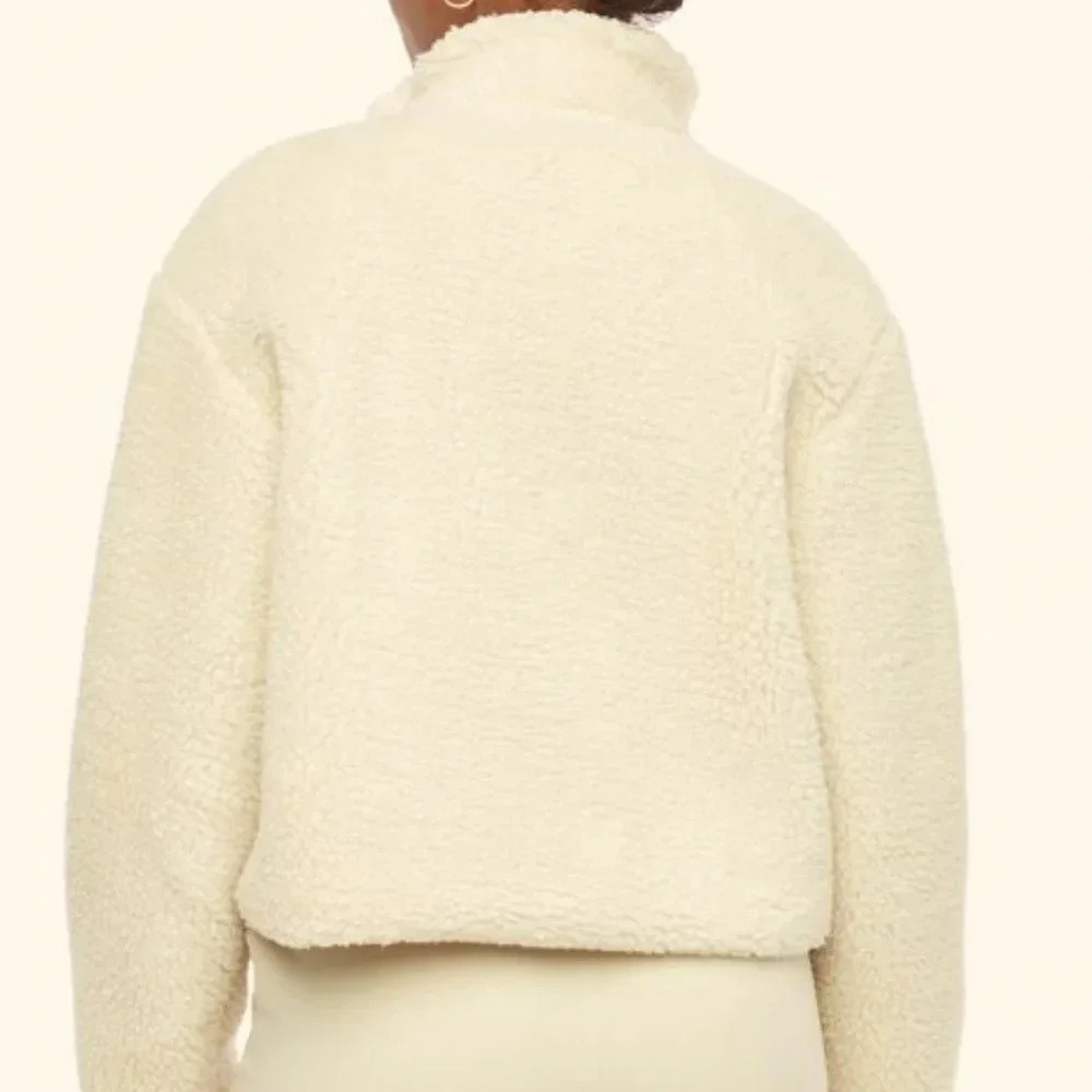 Just Fab faux shearling wrap jacket new with the tag bone white XXL - Picture 4 of 16